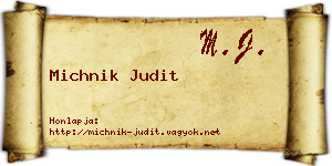 Michnik Judit névjegykártya